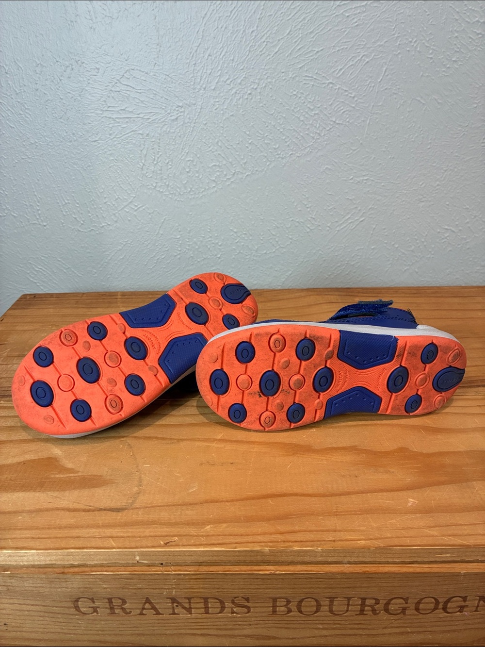 Kids Stride Rite Blue and Yellow Closed-Toe Sandal Sneakers - Picture 6 of 6